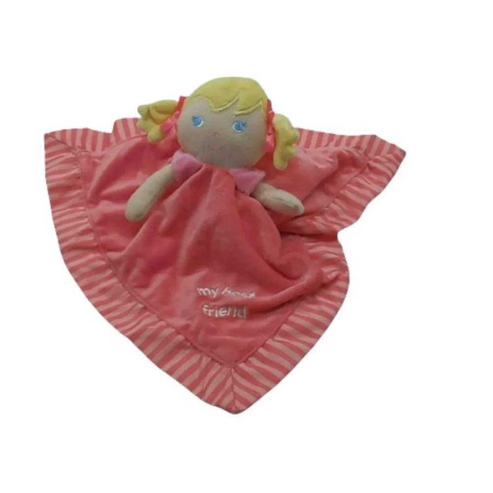 Garanimals My Best Friend Doll Lovey Security Blanket Blonde‎ Rattle Baby 13.5
